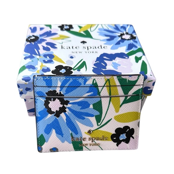 Kate Spade NWT Boxed Madison Floral Small Slim Card Holder - Picture 1 of 5